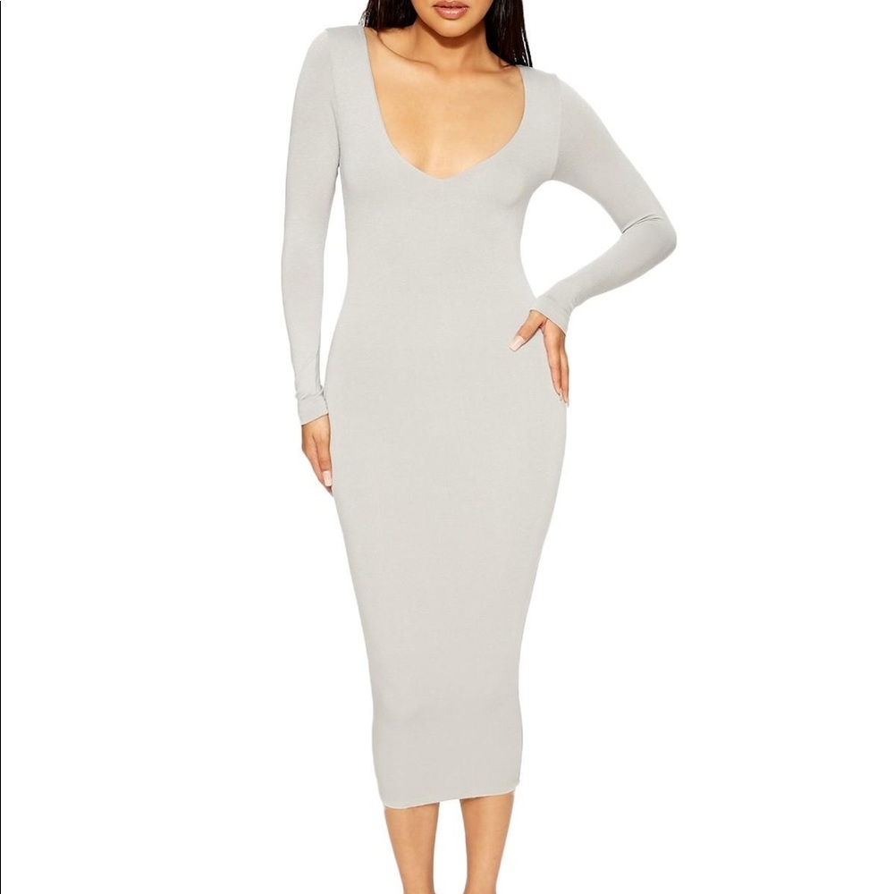 Naked wardrobe deep v dress